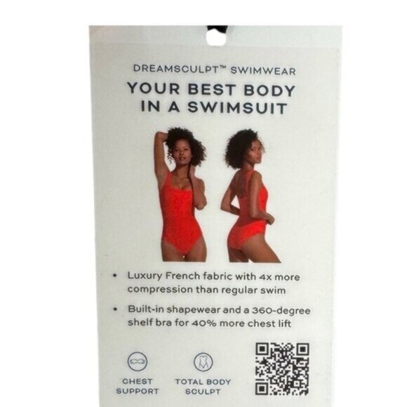 Stylest NEW Black Caviar Dreamsculpt Square Neck Tank One Piece Swimsuit M - Picture 10 of 12